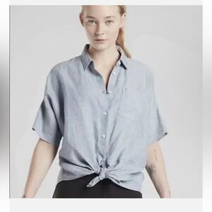 Athleta Anguilla Linen Button up
Shirt Small
